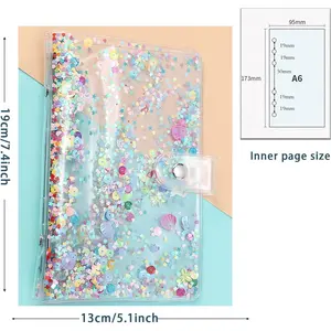 A6 Transparent Notebook Binder Savings Binder Money Saving Record Folder