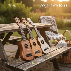 17" Playable Ukulele 🎸 Beginner Friendly - Nylon Strings Open Tuners & Pick Perfect Holiday Gift