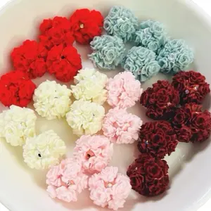 Fancy Soft Flower Beads - Assorted Colors for Crafting and Decoration