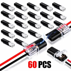 D2 Quick Connector  – Fast Secure Tool-Free Wiring for LED & Low Voltage, 2-Pin Ultra-Fast Installation, Premium Durable Materials, Secure Anti-Drop Design, 18-22 AWG Compatibility
