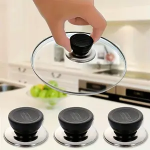 2/3pcs Anti-scald Lid Handle, Stainless Steel Universal Lid Handle, Lid Accessories, Modern Kitchen Accessories, Kitchenware