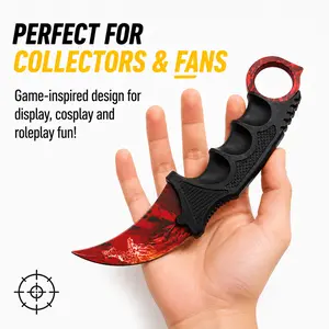 CSGO-Style Rotating Claw Scraper Fidget Tool, Plastic No-Blade Stress Relief Desk Gadget, Smooth-Rotation Unisex Hand Tool for Adults, All Ages, Workshop, Office Gift