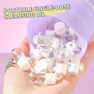 20 Pcs Portable Travel Makeup Remover Cleansing Oil Capsules - Waterproof, Space-Saving, Compact for Outdoor & On-the-Go Use, Suitable for All Skin Types