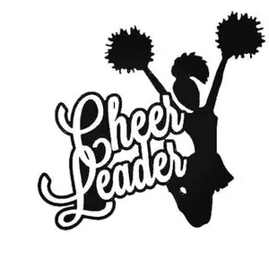 cheer cheerleader jumping vinyl decal sticker 5"