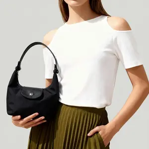 Crescent Crossbody Bag for Women, Lightweight Nylon Shoulder Bag with Adjustable Strap, Stylish Everyday Satchel for Travel, Shopping & Daily Use