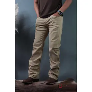 ARIAT MENS JEANS DARK KHAKI M7 SLIM FIT STRAIGHT LEG 10044369 Streetwear Casual Denim Pants for Everyday Wear