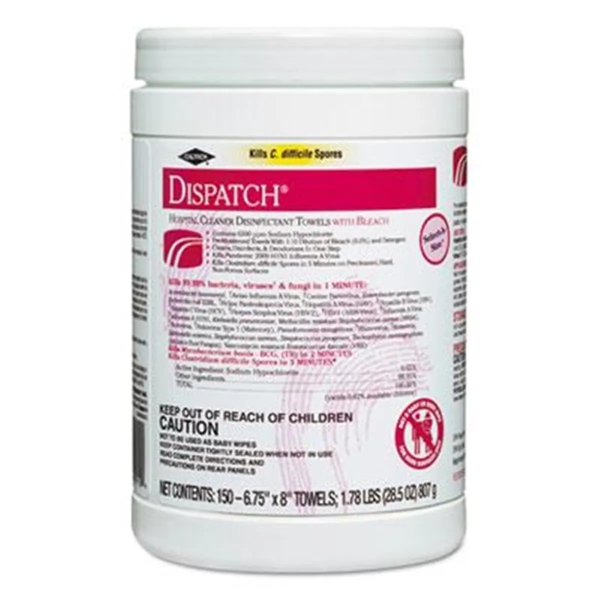 212 MAIN Hospital-Grade Antibacterial Disinfectant Wipes with Bleach - Dispatch-Ready Household Detergent Wipes for Cleaning Plastic, Wood, Vinyl Surfaces, Germ-Killing Home Cleaning Supply, Antibacterial Wipes