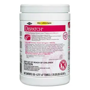 212 MAIN Hospital-Grade Antibacterial Disinfectant Wipes with Bleach, Dispatch-Ready Household Cleaner, Kills Germs for Plastic and Wood Surface Cleaning