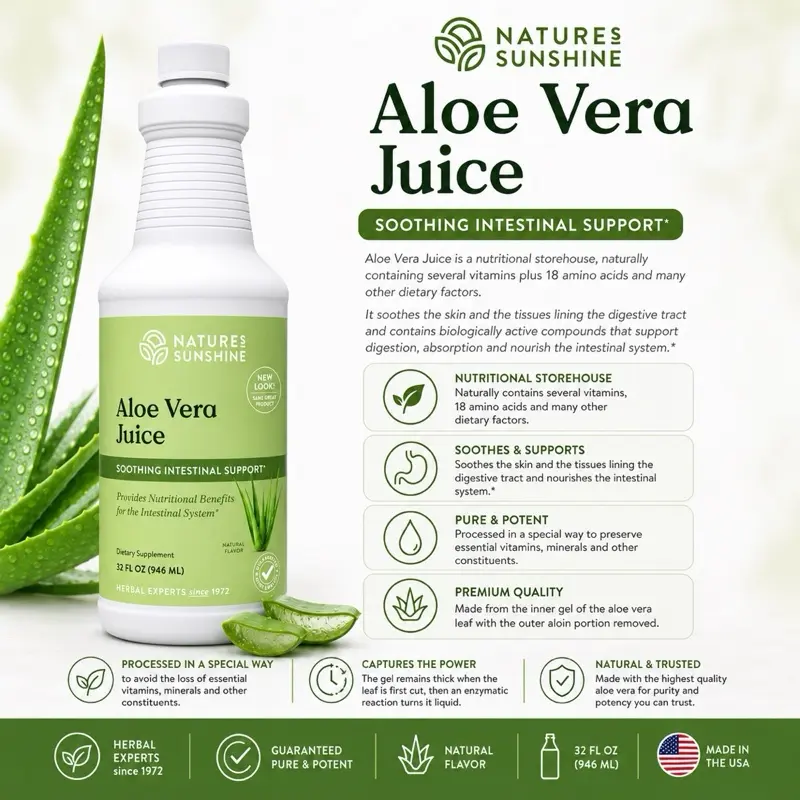Nature's Sunshine Aloe Vera Juice 32 Fl Oz Nature's Sunshine Aloe Vera Juice 32 Fl Oz