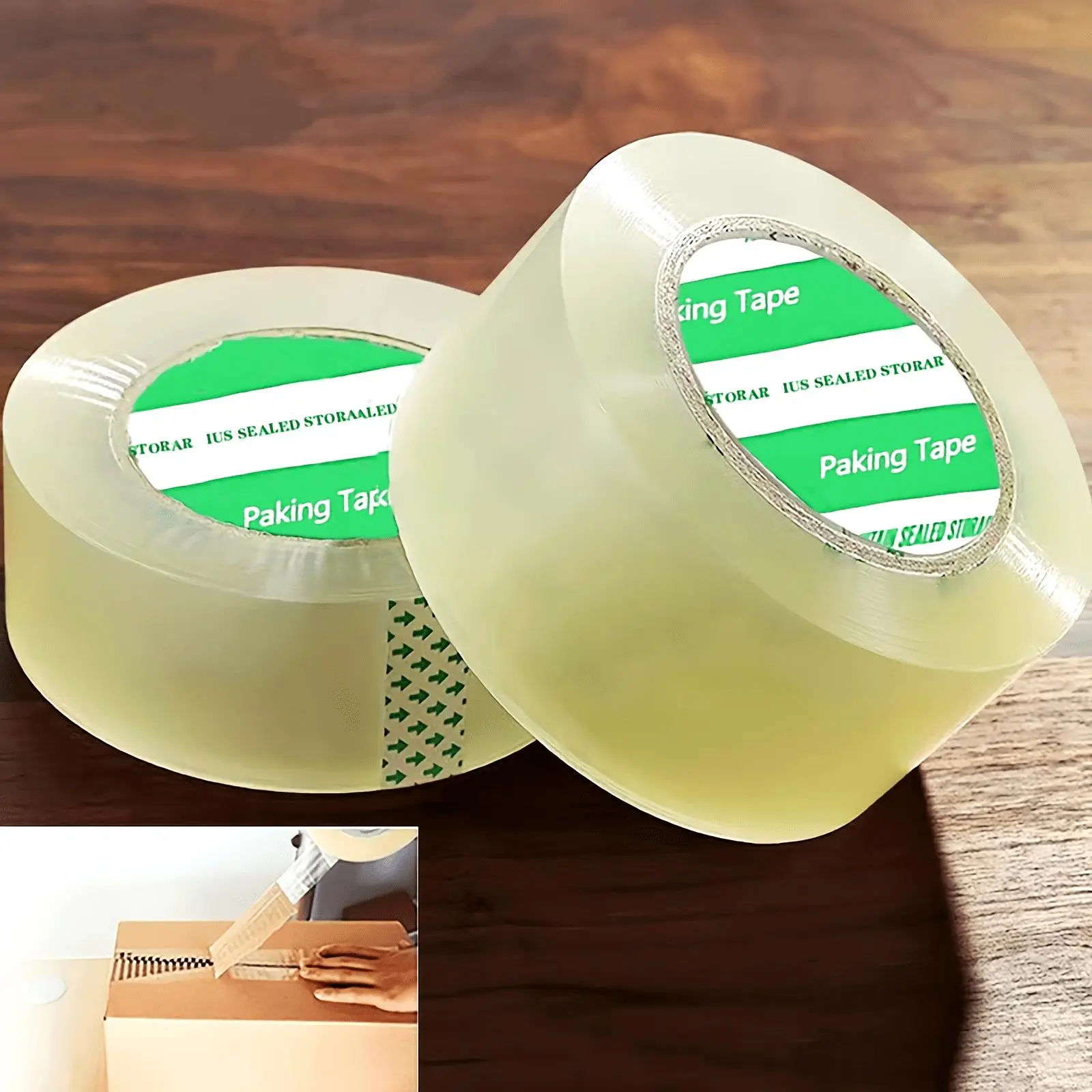 Transparent Packing Tape, Strong Adhesive Waterproof Shipping Tape, Ideal for Boxes Packages Office Home Moving Use, Long Lasting Adhesive