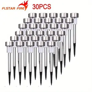10/20/30 sets of outdoor solar path lights - photosensitive stainless steel LED landscape lighting - very suitable for decorating lanes, paths, terraces, courtyards, and gardens!