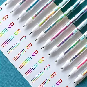 Rainbow Highlighter Gel Pen, 12pcs/set Quick-dry Highlighter Pen, Vibrant Colors for Creative Writing and Art, Office Stationery & Supplies, Fine Tip Markers