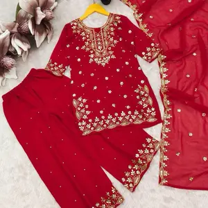 Luxury Red Punjabi Suit for Girls