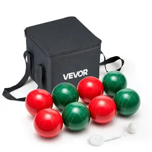 VEVOR Bocce Ball Set, 100 mm, with 8 Resin Balls, Pallino, Carrying Bag and Measuring Rope, Red/Green/Blue/Yellow 4 Colors, for 2 to 8 Players, Bocce Ball Game Set for Beach, Lawn, Family BackyardVEVOR Super Brand Day