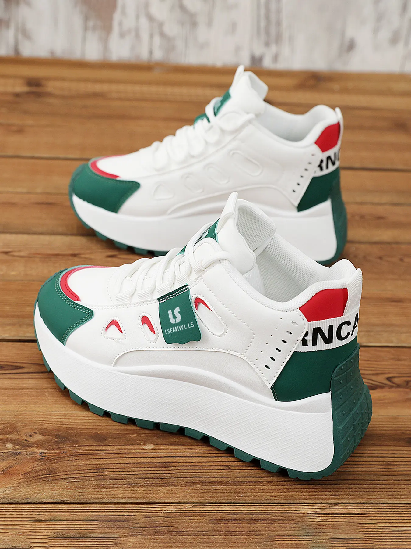 Women's Casual Sports Shoes, Skateboarding Sneakers, Workout Sneakers, Running Athletic Shoes, Road Running Shoes, Thick Sole Height Increase, Breathable Mesh, Thick Soled Sneakers
