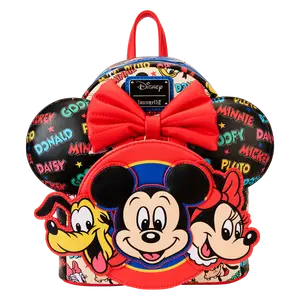 Mickey & Friends Classic All-Over Print Mini Backpack With Ear Headband