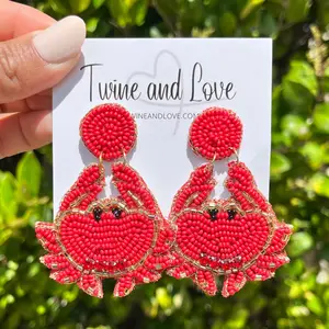 Crab Beaded Earrings
