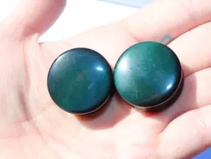 Rainbow Obsidian Double Flare Plugs – Rare Natural Black Stone Ear Gauges with Subtle Color 5mm-35mm