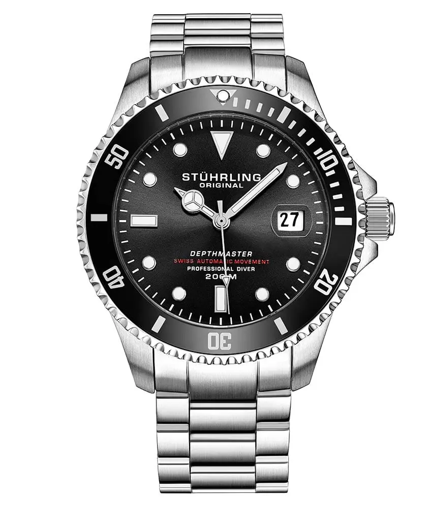 Classic Men's Stainless Steel Dive Watch, Chic Fashion Timepiece with Swiss Automatic Movement, Unidirectional Bezel, 42mm Case & 200m Water-Resistant, Waterresistant, Chic Fashion Men's Watches, Adjustable Strap, Classic Diver, 100M - 200M