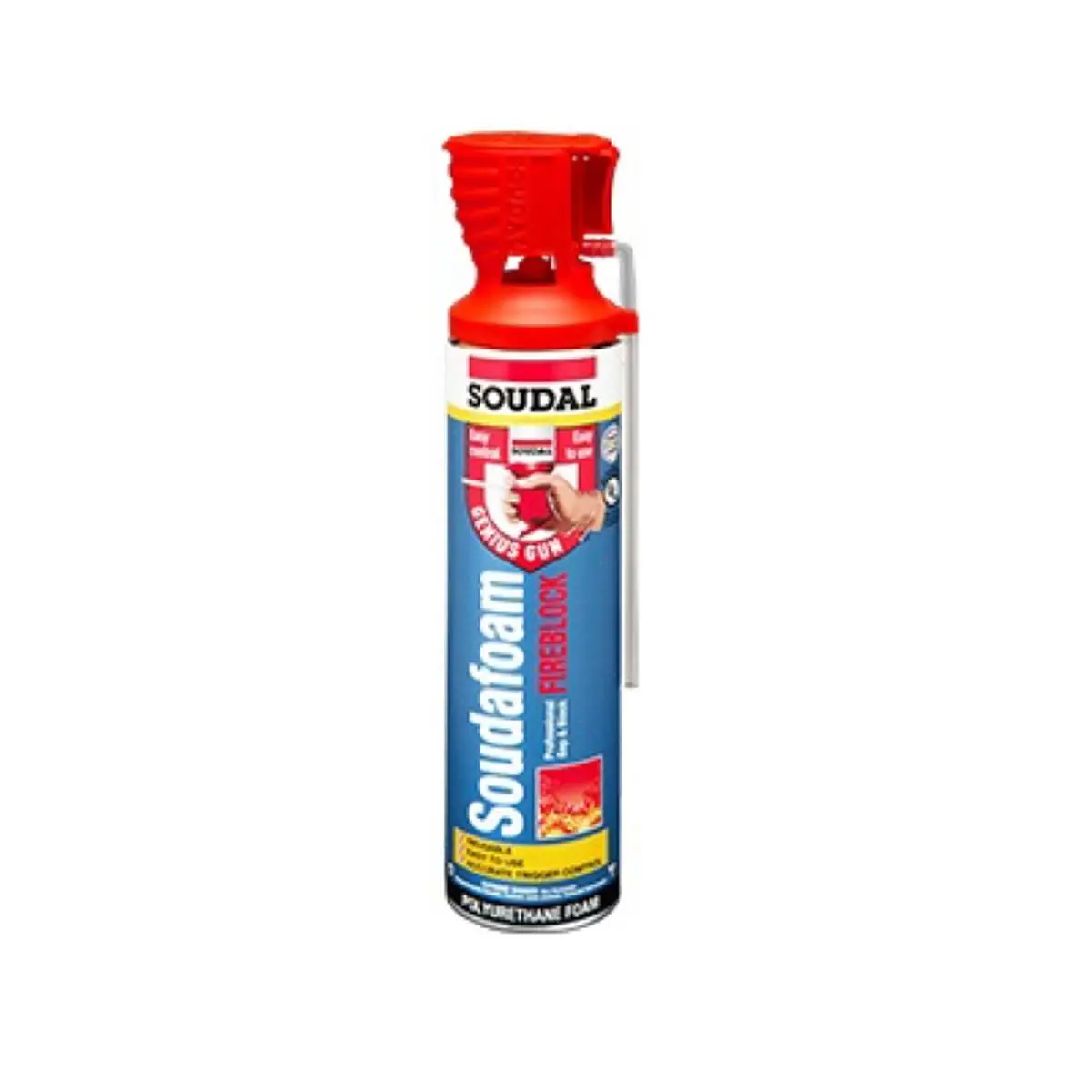 212 MAIN Soudal Accumetric Soudafoam Fireblk 24 oz Fireblocking Moisture Cure Polyurethane Expanding Foam - Gun Foam for Most Substrates, with Excellent Acoustical Insulation (Pack of 12)