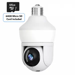 Sight Bulb Pro with 64 GB SD Card - Hidden Security Camera Light Bulb – 360° WiFi Surveillance w/ Motion Alerts, Night Vision & 2-Way Audio | Screw-In Setup
