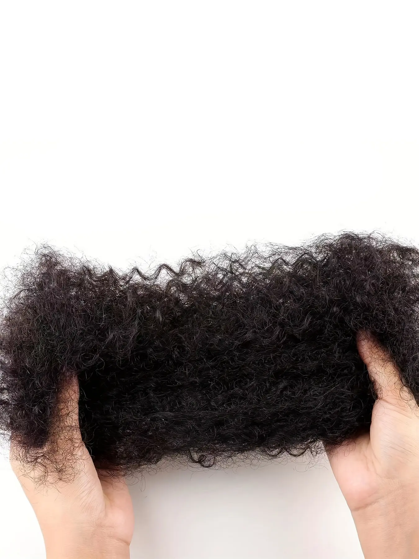 Afro Kinky Bulk Hair 100% Human Hair 50g/Pack 1B# Natural Black, Bleachable, for Micro Locs, Twist Braiding, Crochet Dreadlocks, Braids & Hair Extensions, Unisex, Human Hair Weave