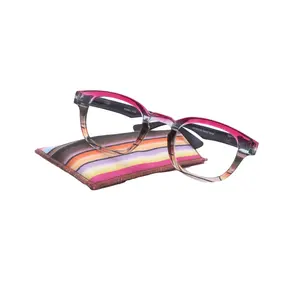 Sorbet Premium Reading Glasses High End Readers +1.25 .. +4.00 (Rose, Brown Transparent) Round Optical Frames. NY Fifth Avenue. Unisex Lightweight
