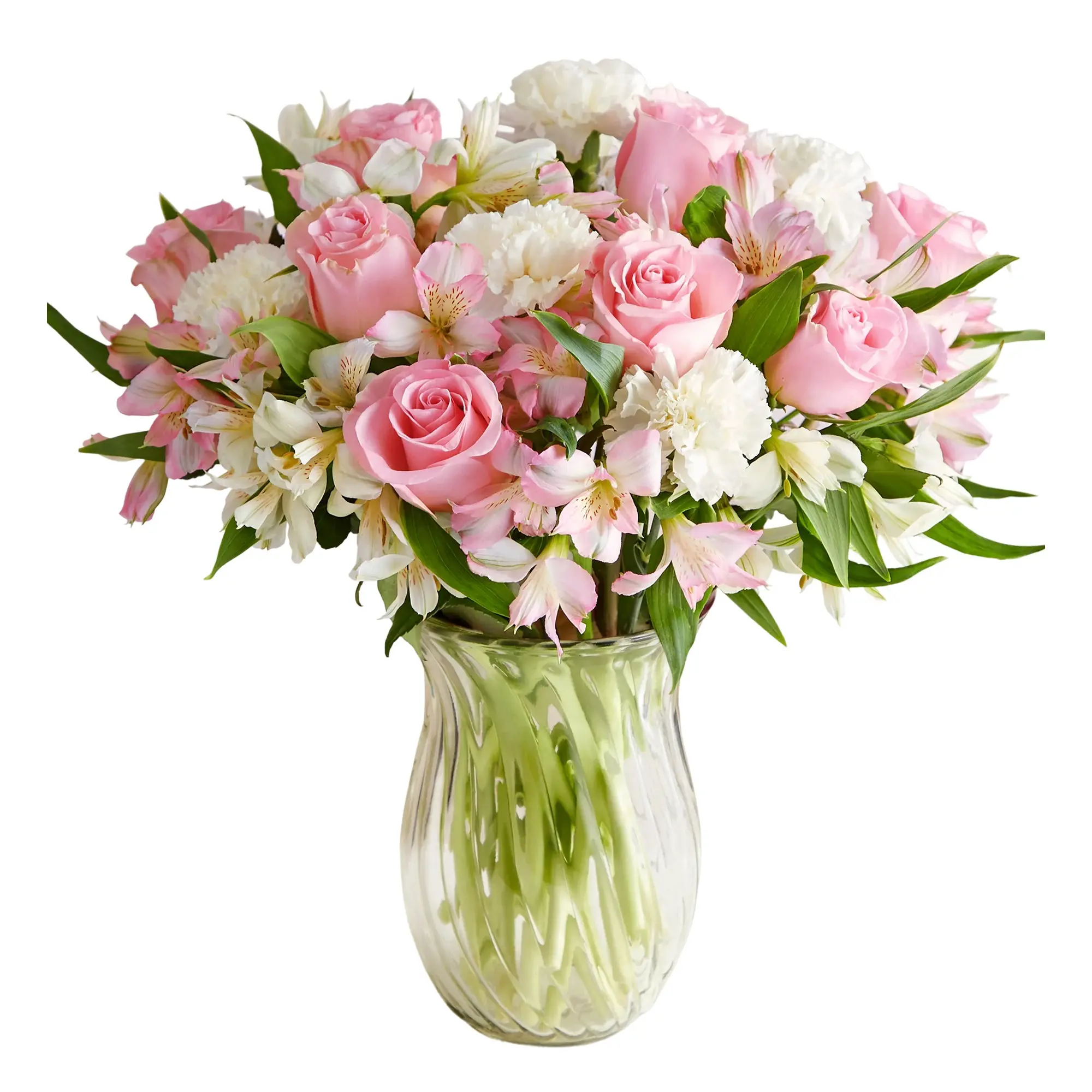 1800 Flowers - Cherished Blooms Double Bouquet with Clear Vase 1800 Flowers - Cherished Blooms Double Bouquet with Clear Vase