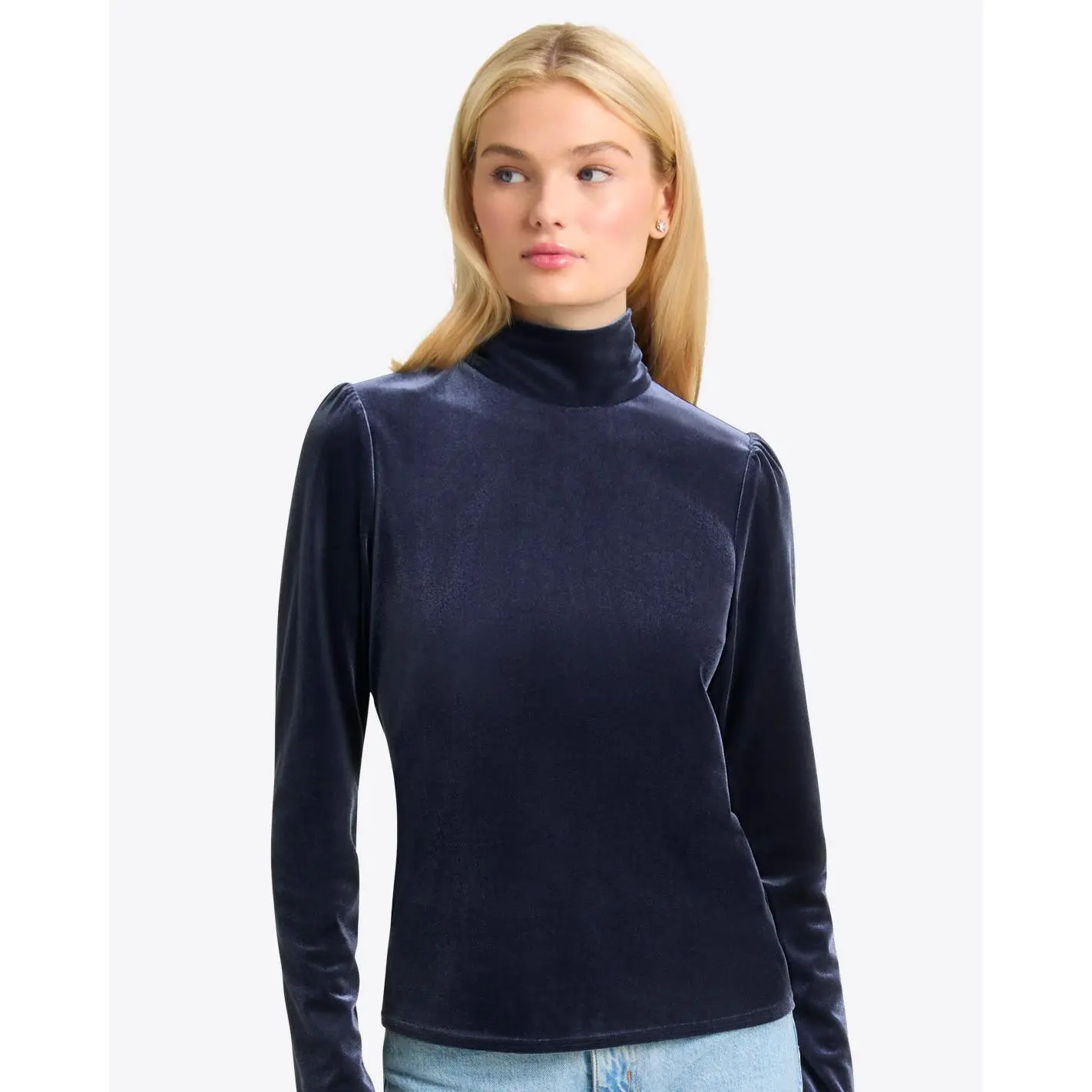 Turtleneck Top in Velvet