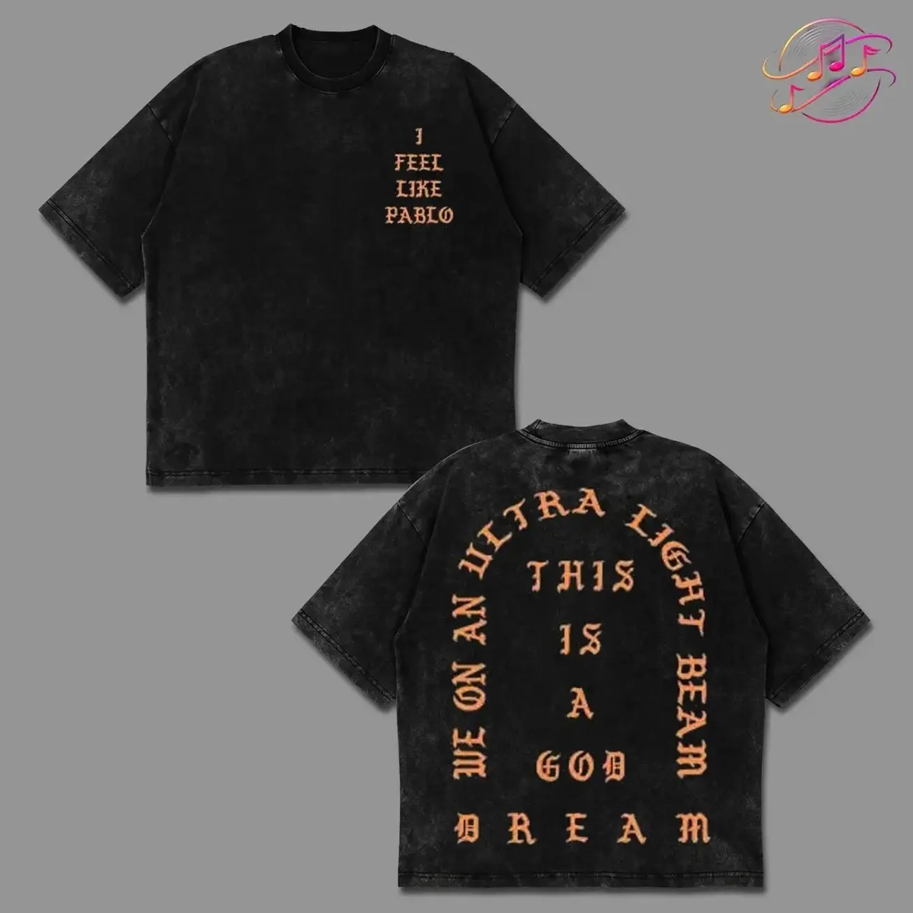 The Life Of Pablo Graphic Premium Acid Washed Cotton T-Shirt For YE Fans ,YE Hip-Hop Shirt ,The Life Of Pablo Album Merch ,YE Fan Graphic Tee, Concert Music Outfit 94I