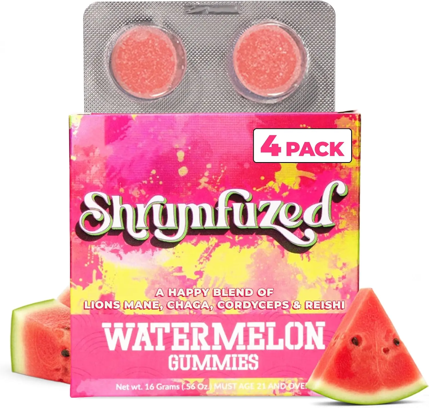 HOT SALE 2026 !! Mushroom Gummies, Watermelon (4 Count)