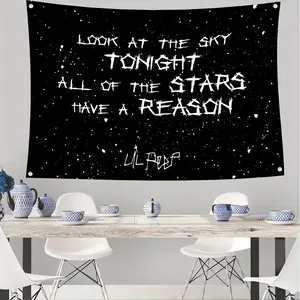 1pc, Lil Peep Tapestries Love Rapper Tapestry Wall Hanging Room Flag 180*120cm 70*47 Inches Art Home Decoration Gift Bedroom Decor Living Room Door Curtain Balcony 60x40in