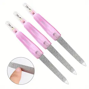 5pcs Stainless Steel 2-in-1 Nail File Buffer Nail Care Tool for Salon-Quality Manicures At Home