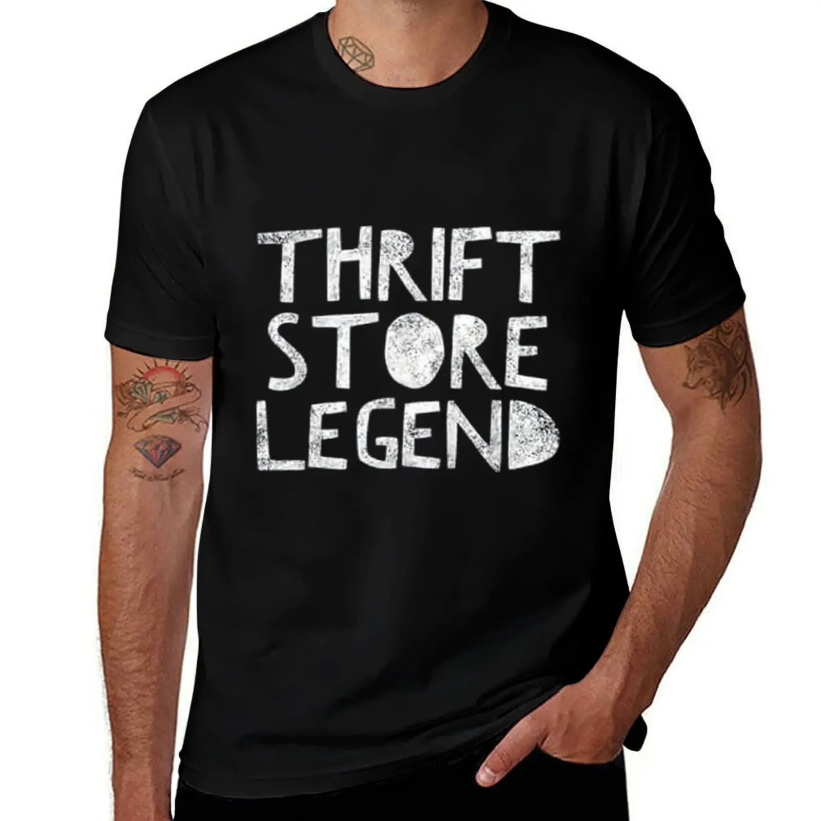 Thrift Store Legend Mens T Shirts Cotton Short Sleeve T-Shirt Crew Neck Tees Casual Shirt