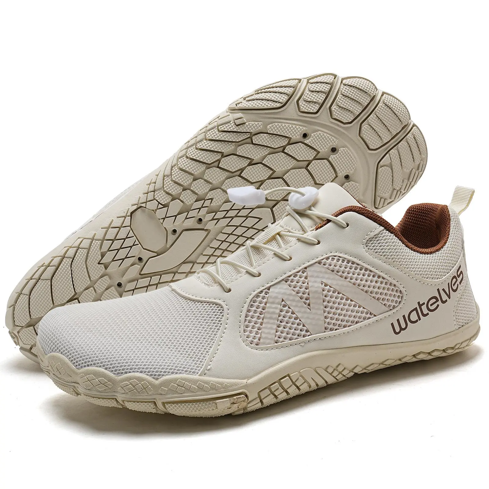 WateLves Barefoot Water Shoes for Women Men Wide Toe Quick-Dry Athletic Hiking Sneakers Mesh Breathable Aqua Shoes with Drainage Holes for Beach Swim Surf Pool Boat Swimming Activewear a Shoes with Drainage#sohochic