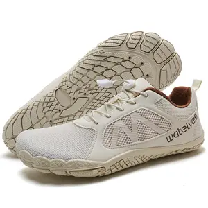 WateLves Barefoot Water Shoes for Women Men Wide Toe Quick-Dry Athletic Hiking Sneakers Mesh Breathable Aqua Shoes with Drainage Holes for Beach Swim Surf Pool Boat Swimming Activewear a Shoes with Drainage#SpringStatements Greenish