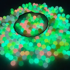 100PCS 15MM Glow-in-the-Dark Luminous Silicone Round Beads, Soft Flexible Texture, for DIY Crafting, Jewelry Making (Toys & Hobbies Beading Supplies)