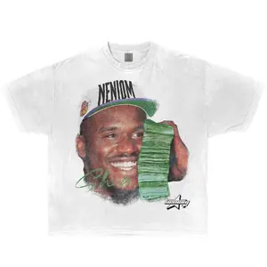 Shaq Money Talk Boxy T-shirt Streetwear Y2K Graphic Relaxed Tee, Gift For Women and Man Unisex T-Shirt men gifts graphic tees