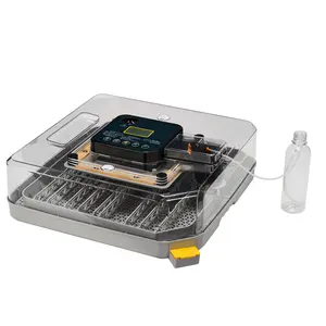 48H Pro 48-Egg Incubator 110V 85W Fully Automatic Egg Turner LED Candler Auto Temp Humidity Control Fahrenheit Display ABS PET Body Clear Lid Storage Compartment for Home Use Home Home