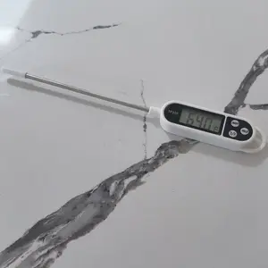 Led Display Heat Resistant Digital Food Thermometer, 1/2 Counts Stainless Steel Food Thermometer, Modern Kitchen Measuring Cooking Tool, Practical Kitchen Gadget for Grill, Kitchen Accessories