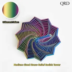 Qrd 3D Printed Sensory Fidget Toy, Star Shaped Retractable Design, Visually Engaging, Audibly Satisfying, Stress Relief Tool