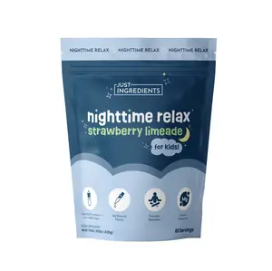 Just Ingredients Strawberry Limeade Nighttime Relax (Kids) 60 Servings | Magnesium, Tart Cherry & L-Theanine | Supports Evening Calm, Relaxation & Restful Sleep*