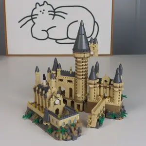 Magic Castle Building Block Model, Collectible Building Blocks, Blocks Set, High Difficulty Creative Assembly, Enhances Patience and Focus, Adult Stress Relief Puzzle Collection