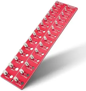 Thread Checker with 28 Nut and Bolt Thread Checker, Bolt Size and Thread Gauge, Bolt and Nut Identifier Gauge with 14 Standard & 14 Metric, Screw Size Gauge Back to School