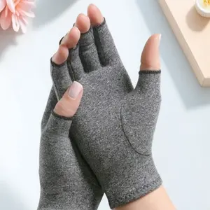 Compression Gloves, Breathable Elastic Support Gloves, Fingerless Gloves for Arthritis and Tendonitis, Ideal for Tennis, Golf and Workout, Sports & Outdoor Accessories