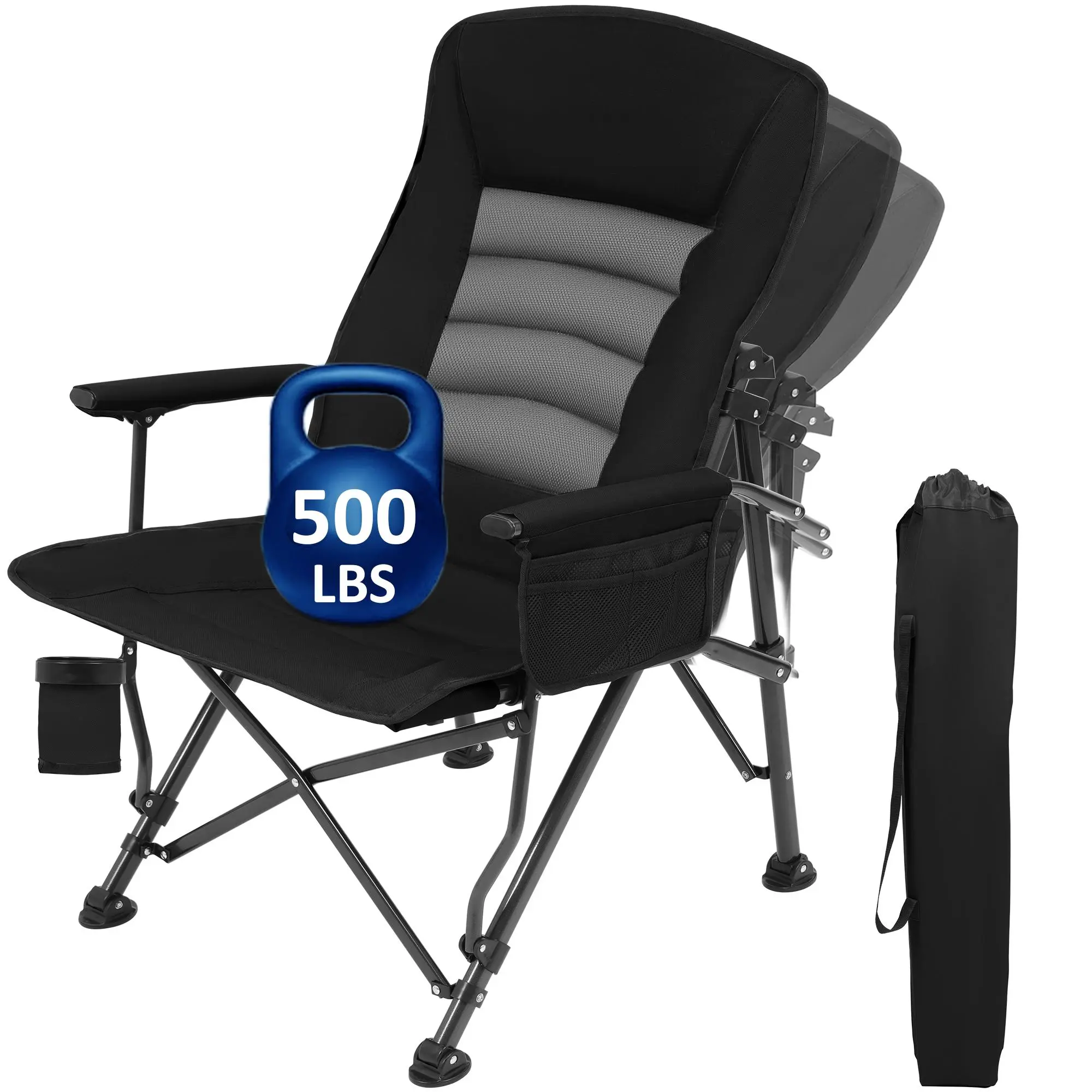 Black Oversized Camping Chair