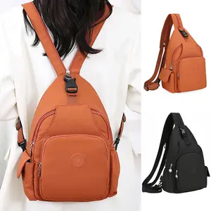 Women’s Oxford Fabric Multi-Functional Fashionable Chest Bag Shoulder Bag Crossbody Bag with Multiple Carrying Options Soft Lightweight Durable 22cm x 12cm x 34cm Travel Essentials