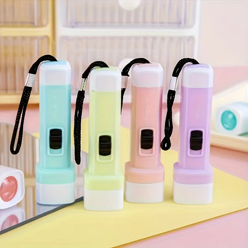 Unisex 24 Pcs Plastic Mini LED Flashlight Keychains Bulk Set - Flashlight Lighting, Portable Pocket Light, LED Lights for Hiking, Christmas Party Favors, All Seasons Festive Supplies, Assorted Colors (Fits Purses, Belt Bags, Backpacks)