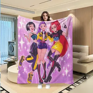 Soft Comfortable Printed, Figure Print Blanket, Soft Cozy Blanket, Office Nap Air Conditioning Blanket, Sofa Blanket, Autumn Winter Car Blanket, Hotel Couch Bed Camping Multi-Purpose Blanket, Flannel Blanket, Multifunctional Blanket, Soft Comfy Blanket