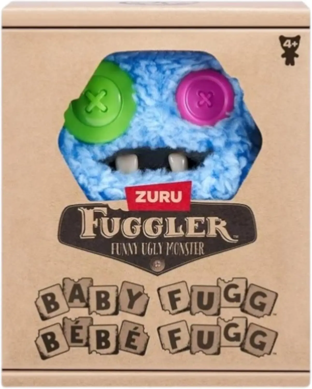 Zuru Baby Fuggs Plush Toys, 3.5 Inch Mini Monster Collectibles, Fuggler Funny Ugly Monster Stuffed Animal (Sasquoosh)
